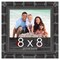 8x8 Wide Bamboo Picture Frame with UV-Resistant Acrylic & Acid Free Backing, Available in 4 Finishes - Brown, Black, Silver, and Natural
